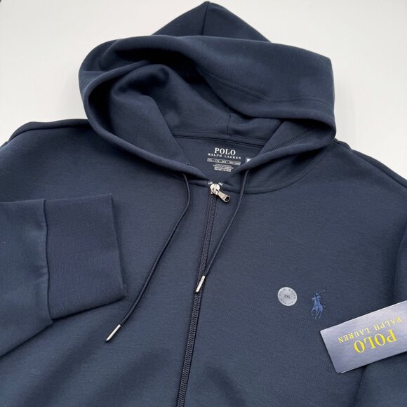 NWT Polo Ralph Lauren Full Zip Fleece Hoodie Men’s XXL Navy Pony Logo Casual - Picture 1 of 11